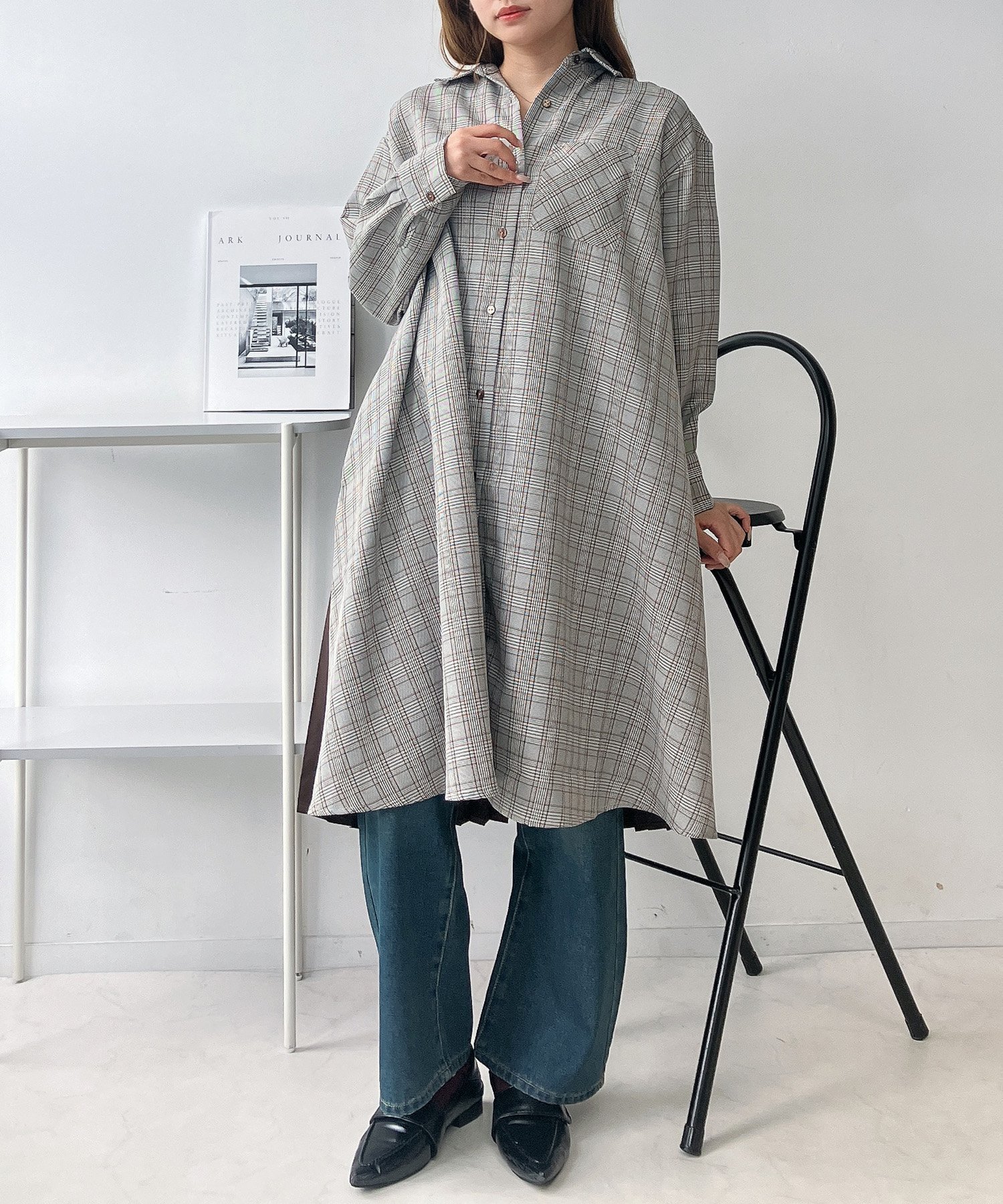 【アズノウアズ プラス/AS KNOW AS plus】の♪プリーツ切り替えシャツワンピース インテリア・キッズ・メンズ・レディースファッション・服の通販 founy(ファニー) 　ファッション　Fashion　レディースファッション　Fashion for Women　ワンピース　Dresses　シャツワンピース / 1枚で着映えコーデ　Shirt Dresses　シャツワンピ　Shirt Dress, Shirt One-Piece　シンプル　Simple, Minimal　チェック　Check, Plaid, Tartan　プリーツ　Pleats, Pleated　再入荷　Restock / Back in Stock　グレンCHK|ID: prp329100004767837 ipo3291000000034530796