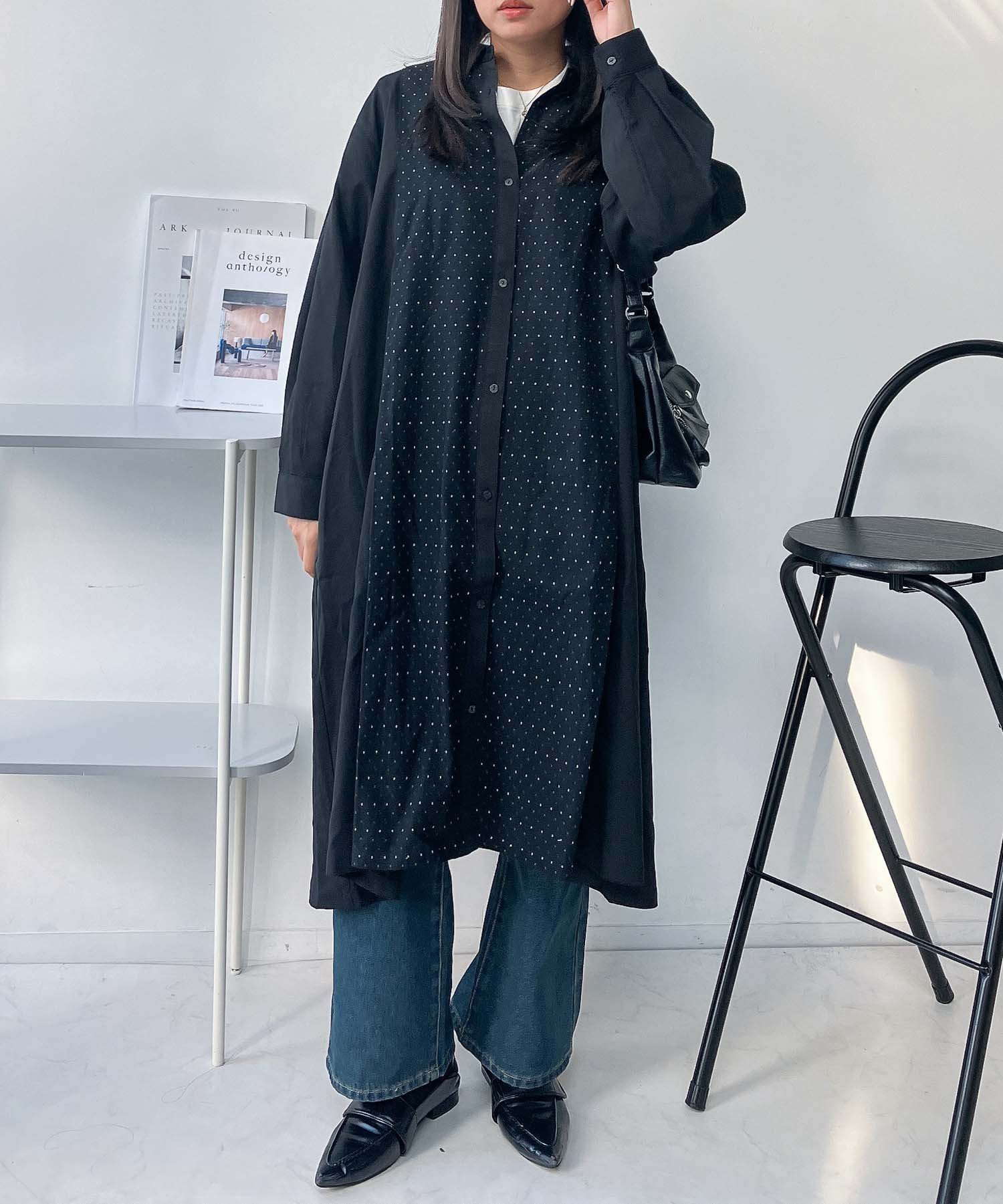 【アズノウアズ プラス/AS KNOW AS plus】の♪パネルタックミックスワンピ-ス インテリア・キッズ・メンズ・レディースファッション・服の通販 founy(ファニー) 　ファッション　Fashion　レディースファッション　Fashion for Women　ワンピース　Dresses　コーデュロイ　Corduroy, Cord Fabric　シャツワンピ　Shirt Dress, Shirt One-Piece　チェック　Check, Plaid, Tartan　ドット　Polka Dot, Dot Pattern　フレア　Flare, Flared　ミックス　Mix, Mixed Style　再入荷　Restock / Back in Stock　BKJQマゼ|ID: prp329100004767838 ipo3291000000034530807