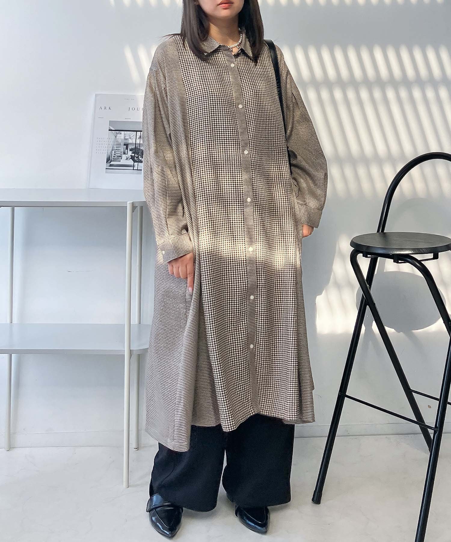 【アズノウアズ プラス/AS KNOW AS plus】の♪パネルタックミックスワンピ-ス インテリア・キッズ・メンズ・レディースファッション・服の通販 founy(ファニー) 　ファッション　Fashion　レディースファッション　Fashion for Women　ワンピース　Dresses　コーデュロイ　Corduroy, Cord Fabric　シャツワンピ　Shirt Dress, Shirt One-Piece　チェック　Check, Plaid, Tartan　ドット　Polka Dot, Dot Pattern　フレア　Flare, Flared　ミックス　Mix, Mixed Style　再入荷　Restock / Back in Stock　BRガンマゼ|ID: prp329100004767838 ipo3291000000034530809