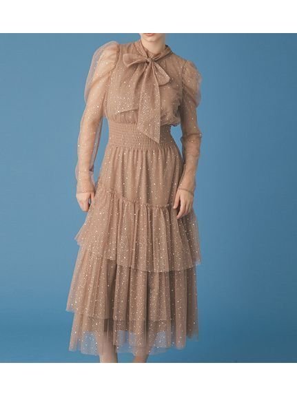 【ファーファー/FURFUR】のロングスリーブラメチュールドレス インテリア・キッズ・メンズ・レディースファッション・服の通販 founy(ファニー) 　ファッション　Fashion　レディースファッション　Fashion for Women　ワンピース　Dresses　フォーマル・パーティードレス・結婚式用ドレス　Elegant & Casual Dresses　シャーリング　Shirring, Ruched　スマート　Smart, Elegant　バランス　Balance, Style Balance　フィット　Fit, Slim Fit　人気　Popular, Best Seller　定番　Standard, Basic Item　長袖　Long Sleeve, Full Sleeve　BRW[058]|ID: prp329100004767841 ipo3291000000034530821