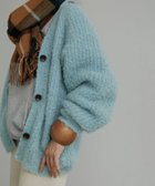 【アダム エ ロペ/ADAM ET ROPE'】のモヘヤウールニットカーディガンブルゾン サックス(48)|ID: prp329100004767866 ipo3291000000034820743