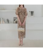 【レジャ/Leja】のLEJA-フラワーディテールパフスリーブIラインワンピースドレス結婚式 人気、トレンドファッション・服の通販 founy(ファニー) ファッション Fashion レディースファッション Fashion for Women ワンピース Dresses フォーマル・パーティードレス・結婚式用ドレス Elegant & Casual Dresses 結婚式 Wedding thumbnail BEIGE|ID: prp329100004767868 ipo3291000000034531230