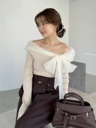【フレイ アイディー/FRAY I.D】の3wayリボンオフショルニットプルオーバー 人気、トレンドファッション・服の通販 founy(ファニー) ファッション Fashion レディースファッション Fashion for Women トップス・カットソー Cut & Sew Tops ニット Knit Tops & Sweaters カジュアルプルオーバー・ニットトップス Pullovers & Knit Tops / Casual Pullovers コンパクト Compact, Small Size シンプル Simple, Minimal スマート Smart, Elegant チュール Tulip, Tulip Motif バランス Balance, Style Balance パーティ Party, Party Style ビッグ Big, Oversized フィット Fit, Slim Fit フォルム Silhouette, Form リボン Ribbon, Bow ワンショル One Shoulder, Asymmetrical thumbnail LBEG[035]|ID: prp329100004767869 ipo3291000000034936621