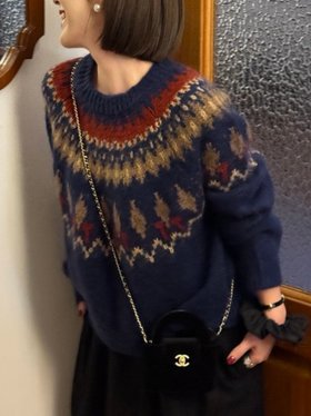 【ディアベル/DIAVEL】の【秋冬新作】ノルディック柄ゆったりニット 人気、トレンドファッション・服の通販 founy(ファニー) ファッション Fashion レディースファッション Fashion for Women トップス・カットソー Cut & Sew Tops ニット Knit Tops & Sweaters エレガント 上品 Elegant カーゴパンツ Cargo Pants, Utility Pants ショルダー Shoulder, Shoulder Strap ショート Short, Short Length シンプル Simple, Minimal スキニーデニム Skinny Jeans, Slim Jeans スニーカー Sneakers, Trainers セーター Sweater, Knitwear デニム Denim, Jeans Material トレンド Trend, Trending Now ドロップ Drop Shoulder, Dropped Style フェミニン Feminine, Girly フレア Flare, Flared ロング Long, Long-Length 冬 Winter / This Winter A/W・秋冬 Autumn/Winter 再入荷 Restock / Back in Stock おすすめ Recommended / Our Picks |ID:prp329100004767874