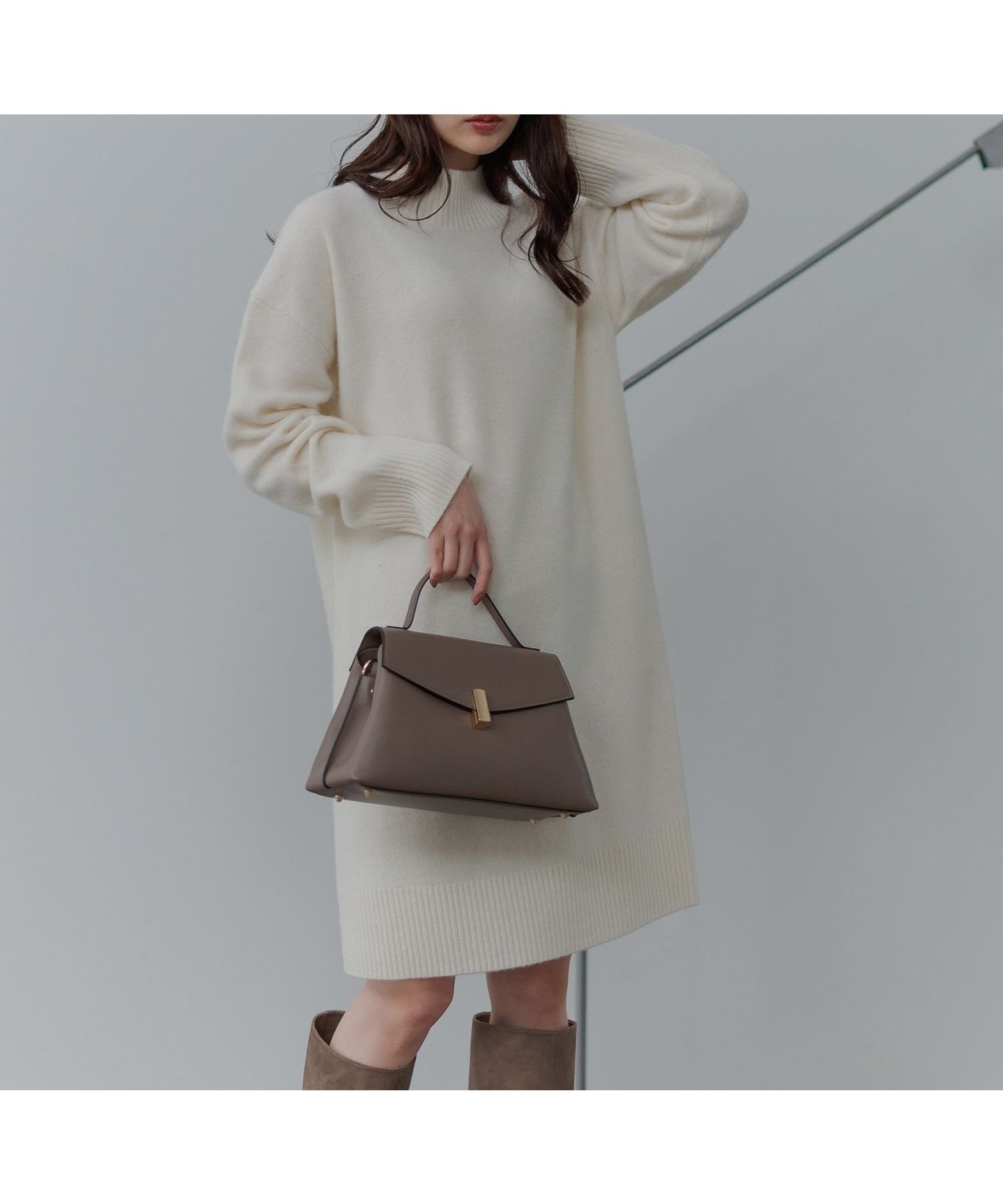 【アンデミュウ/Andemiu】のAQUAハイネックミニワンピース インテリア・キッズ・メンズ・レディースファッション・服の通販 founy(ファニー) 　ファッション　Fashion　レディースファッション　Fashion for Women　ワンピース　Dresses　ハイネック　High Neck, Mock Neck　フォルム　Silhouette, Form　ロング　Long, Long-Length　冬　Winter / This Winter　オフ|ID: prp329100004767882 ipo3291000000034644831