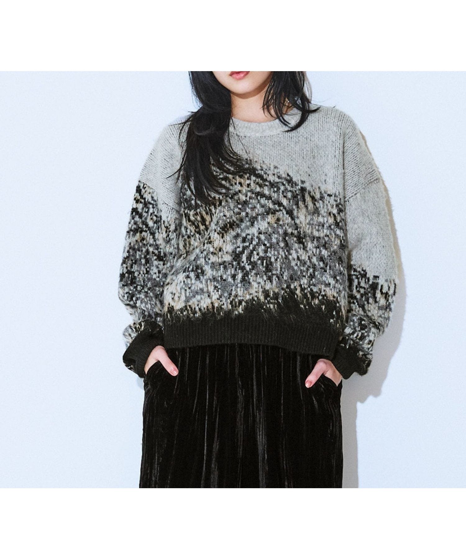 【ジーナシス/JEANASiS】のlandscape ブラッシュプルオーバー インテリア・キッズ・メンズ・レディースファッション・服の通販 founy(ファニー) 　ファッション　Fashion　レディースファッション　Fashion for Women　トップス・カットソー　Cut & Sew Tops　カジュアルプルオーバー・ニットトップス　Pullovers & Knit Tops / Casual Pullovers　おすすめ　Recommended / Our Picks　カーディガン　Cardigan, Knitwear　シンプル　Simple, Minimal　デニム　Denim, Jeans Material　ボトム　Bottoms, Lower Wear　今季　This Season, Current Season　グレー系その他|ID: prp329100004767923 ipo3291000000034650311