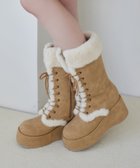 【ナイスクラップ/NICE CLAUP】のマイナス3キロレースアップムートンブーツ 人気、トレンドファッション・服の通販 founy(ファニー) ファッション Fashion レディースファッション Fashion for Women 2025年 2025 2025-2026秋冬・A/W Autumn/Winter 2025–26 AW25–26 おすすめ Recommended / Our Picks バランス Balance, Style Balance フィット Fit, Slim Fit ボトム Bottoms, Lower Wear ムートン Shearling, Mouton 厚底 Platform Shoes thumbnail ベージュ|ID: prp329100004767984 ipo3291000000034532644