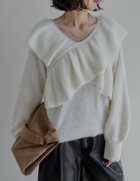 【リエディ/Re:EDIT】のクロスフリルニットプルオーバー 人気、トレンドファッション・服の通販 founy(ファニー) ファッション Fashion レディースファッション Fashion for Women トップス・カットソー Cut & Sew Tops ニット Knit Tops & Sweaters カジュアルプルオーバー・ニットトップス Pullovers & Knit Tops / Casual Pullovers おすすめ Recommended / Our Picks シンプル Simple, Minimal スラックス Slacks, Dress Pants デニム Denim, Jeans Material ハイネック High Neck, Mock Neck フリル Frill, Ruffle ベーシック Basic, Essential ボトム Bottoms, Lower Wear リブニット Rib Knit, Ribbed Knit エレガント 上品 Elegant thumbnail アイボリー|ID: prp329100004768008 ipo3291000000034904786