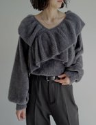 【リエディ/Re:EDIT】のクロスフリルニットプルオーバー 人気、トレンドファッション・服の通販 founy(ファニー) ファッション Fashion レディースファッション Fashion for Women トップス・カットソー Cut & Sew Tops ニット Knit Tops & Sweaters カジュアルプルオーバー・ニットトップス Pullovers & Knit Tops / Casual Pullovers おすすめ Recommended / Our Picks シンプル Simple, Minimal スラックス Slacks, Dress Pants デニム Denim, Jeans Material ハイネック High Neck, Mock Neck フリル Frill, Ruffle ベーシック Basic, Essential ボトム Bottoms, Lower Wear リブニット Rib Knit, Ribbed Knit エレガント 上品 Elegant thumbnail チャコール|ID: prp329100004768008 ipo3291000000034904787