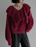 【リエディ/Re:EDIT】のクロスフリルニットプルオーバー 人気、トレンドファッション・服の通販 founy(ファニー) ファッション Fashion レディースファッション Fashion for Women トップス・カットソー Cut & Sew Tops ニット Knit Tops & Sweaters カジュアルプルオーバー・ニットトップス Pullovers & Knit Tops / Casual Pullovers おすすめ Recommended / Our Picks シンプル Simple, Minimal スラックス Slacks, Dress Pants デニム Denim, Jeans Material ハイネック High Neck, Mock Neck フリル Frill, Ruffle ベーシック Basic, Essential ボトム Bottoms, Lower Wear リブニット Rib Knit, Ribbed Knit エレガント 上品 Elegant thumbnail ボルドー|ID: prp329100004768008 ipo3291000000034904788