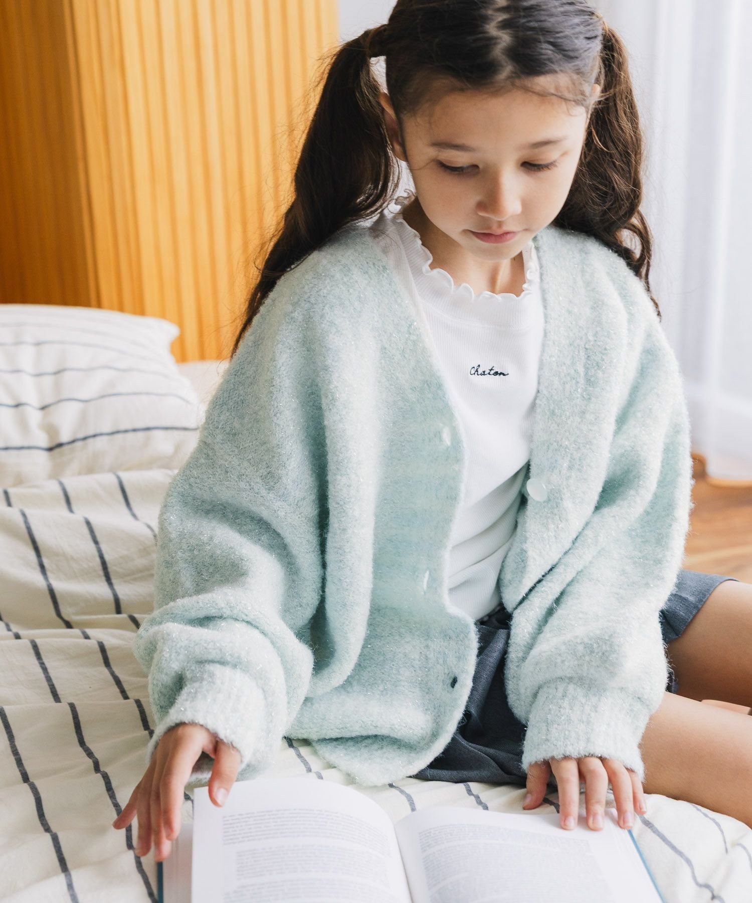 【グローバルワーク/GLOBAL WORK / KIDS】の洗えるMIXニットラメカーデ/キッズ/599745 人気、トレンドファッション・服の通販 founy(ファニー) 　ファッション　Fashion　キッズファッション　Fashion for Kids　おすすめ　Recommended / Our Picks　カーディガン　Cardigan, Knitwear　ショート　Short, Short Length　プリーツ　Pleats, Pleated　ボトム　Bottoms, Lower Wear　ミックス　Mix, Mixed Style　ロング　Long, Long-Length　洗える　Machine Washable　 other-1|ID: prp329100004768069 ipo3291000000034547676