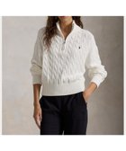 【ラルフローレン/RALPH LAUREN】のケーブルニット コットン クォータージップ セーター 人気、トレンドファッション・服の通販 founy(ファニー) ファッション Fashion レディースファッション Fashion for Women トップス・カットソー Cut & Sew Tops ニット Knit Tops & Sweaters セーター Sweater, Knitwear 長袖 Long Sleeve, Full Sleeve フィット Fit, Slim Fit フラップ Flap, Flap Pocket リブニット Rib Knit, Ribbed Knit リラックス Relax, Relaxed Fit thumbnail 100ホワイト|ID: prp329100004768114 ipo3291000000034906553