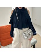 【フレイ アイディー/FRAY I.D】の【限定カラー】2wayショルダーフリルボウタイブラウス 人気、トレンドファッション・服の通販 founy(ファニー) ファッション Fashion レディースファッション Fashion for Women トップス・カットソー Cut & Sew Tops シャツ・ブラウス・オフィスカジュアル Elegant Blouses & Button-Ups ショルダー Shoulder, Shoulder Strap スリーブ Sleeve, Long Sleeve / Short Sleeve ハイネック High Neck, Mock Neck フィット Fit, Slim Fit フェミニン Feminine, Girly フリル Frill, Ruffle エレガント 上品 Elegant thumbnail DNVY[090]|ID: prp329100004768539 ipo3291000000034537771