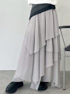 【リリーブラウン/Lily Brown】のシアーフリルティアードスカート GRY[006]|ID: prp329100004768608 ipo3291000000034688137