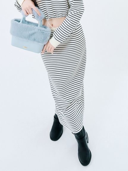 【リリーブラウン/Lily Brown】の【WEB限定カラー】ペンシルスウェットスカート インテリア・キッズ・メンズ・レディースファッション・服の通販 founy(ファニー) 　ファッション　Fashion　レディースファッション　Fashion for Women　スカート　Skirts　ギャザー　Gathered, Ruffled　スウェット / スエット　Sweatshirt, Sweatwear　スマート　Smart, Elegant　セットアップ　Set-Up, Coordinated Outfit　バランス　Balance, Style Balance　フィット　Fit, Slim Fit　ペンシル　Pencil, Pencil Skirt　おすすめ　Recommended / Our Picks　BORDER[933]|ID: prp329100004768610 ipo3291000000034538360