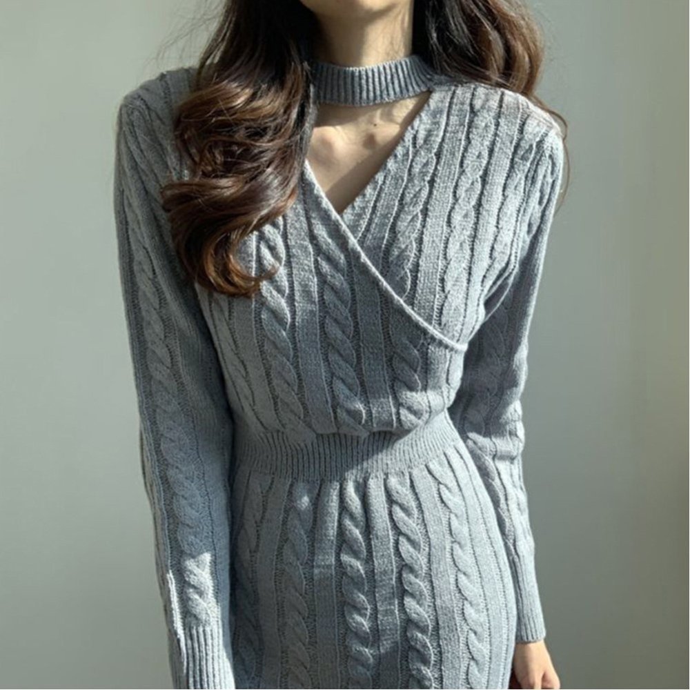 【ミニミニストア/miniministore】の前後2wayニットワンピース 深スリット インテリア・キッズ・メンズ・レディースファッション・服の通販 founy(ファニー) ファッション Fashion レディースファッション Fashion for Women ワンピース Dresses ニットワンピース Knit Dresses アクリル Acrylic Material シェイプ Shape, Slim Fit シンプル Simple, Minimal スリット Slit, Slit Detail 無地 Plain, Solid Color 冬 Winter / This Winter A/W・秋冬 Autumn/Winter ブルーグレー|ID: prp329100004768643 ipo3291000000035128798