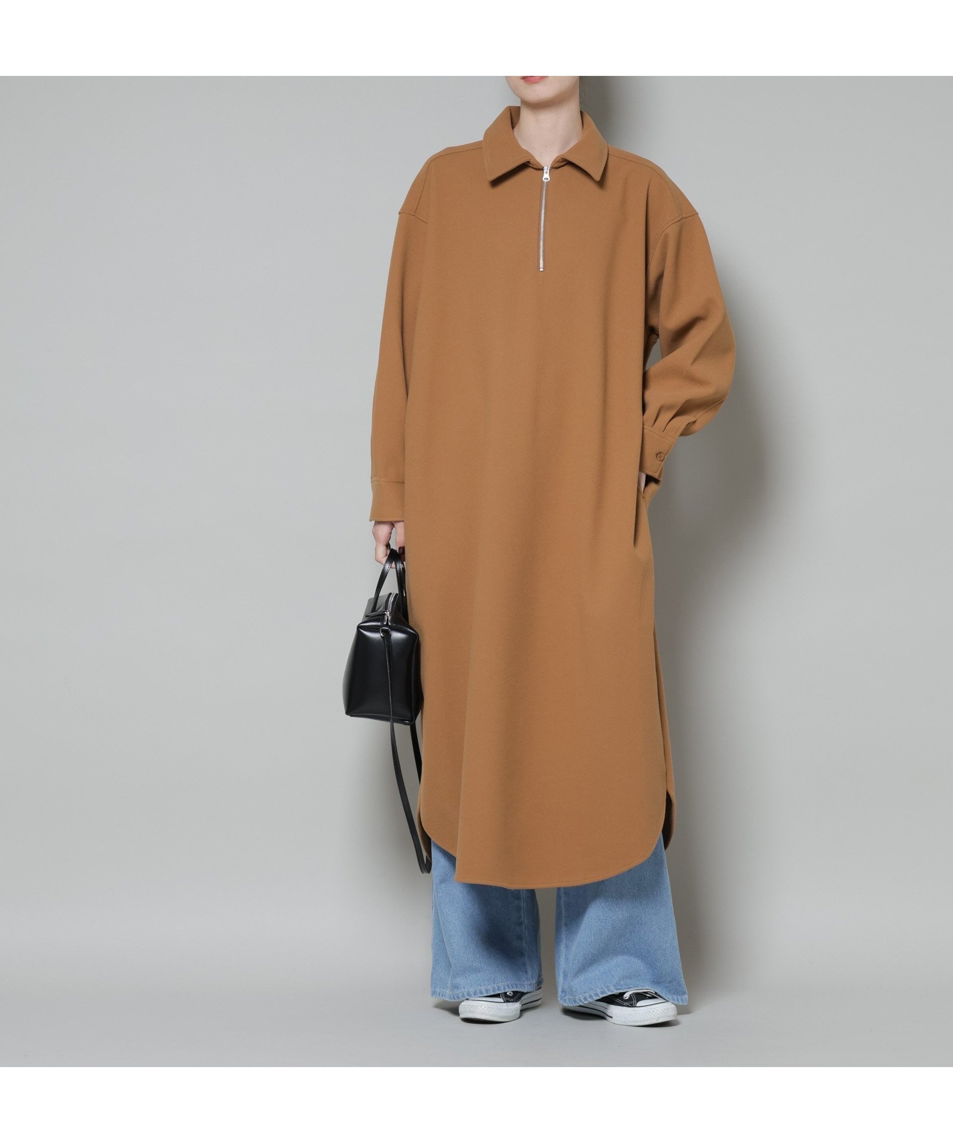 【ナノ ユニバース/nano universe】のソフトメルトンジャージーハーフジップワンピース 人気、トレンドファッション・服の通販 founy(ファニー) 　ファッション　Fashion　レディースファッション　Fashion for Women　ワンピース　Dresses　スキッパー　Skipper, Open Collar　セットアップ　Set-Up, Coordinated Outfit　メルトン　Melton, Heavy Wool　ラウンド　Round, Round Neck　リラックス　Relax, Relaxed Fit　ロング　Long, Long-Length　アウトレット　Outlet / Clearance　エレガント 上品　Elegant　2025年　2025　2025-2026秋冬・A/W　Autumn/Winter 2025–26 AW25–26　 other-1|ID: prp329100004768672 ipo3291000000034978015