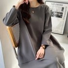 【ココモモ/COCOMOMO】の裏起毛 コクーンワンピース コットンリネンワンピース ワンピース ロング丈 人気、トレンドファッション・服の通販 founy(ファニー) ファッション Fashion レディースファッション Fashion for Women ワンピース Dresses おすすめ Recommended / Our Picks インナー Innerwear ハイネック High Neck, Mock Neck リネン Linen, Linen Fabric レギンス Leggings, Stretch Pants ロング Long, Long-Length A/W・秋冬 Autumn/Winter thumbnail ダークグレー|ID: prp329100004768682 ipo3291000000034539038