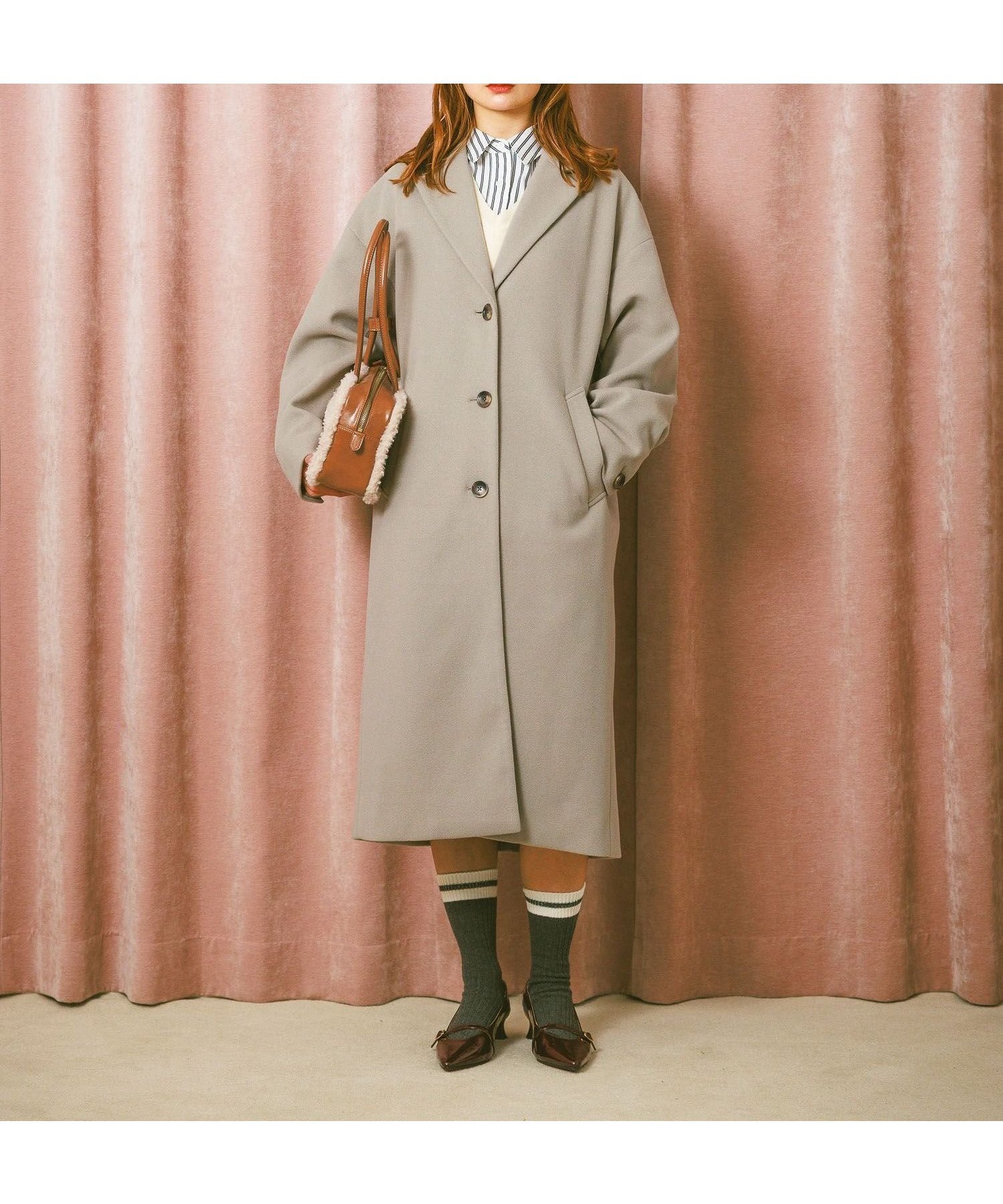 【ベイフロー/BAYFLOW】の柔らかで軽い着心地 ウーリーロングコート インテリア・キッズ・メンズ・レディースファッション・服の通販 founy(ファニー) 　ファッション　Fashion　レディースファッション　Fashion for Women　アウター　Coat / Outerwear Collection　コート・ロングコート・ピーコート　Long Coats, Peacoats & More　おすすめ　Recommended / Our Picks　スリット　Slit, Slit Detail　バランス　Balance, Style Balance　ミニスカート　Mini Skirt, Short Skirt　ロング　Long, Long-Length　グレー15|ID: prp329100004768701 ipo3291000000034891365