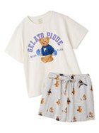 【ジェラート ピケ/gelato pique】の【ONLINE限定】スポーティーベアワンポイントTシャツ 総柄ショートパンツセット OWHT[002]|ID: prp329100004768772 ipo3291000000034540082