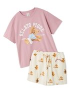 【ジェラート ピケ/gelato pique】の【ONLINE限定】スポーティーベアワンポイントTシャツ 総柄ショートパンツセット PNK[066]|ID: prp329100004768772 ipo3291000000034540084