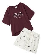 【ジェラート ピケ/gelato pique】の【ONLINE限定】ルージュチェリーレーヨンロゴTシャツ ショートパンツセット BUR[048]|ID: prp329100004768777 ipo3291000000034540122