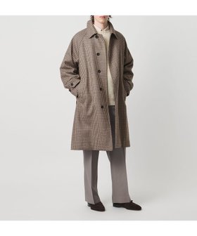 【ユナイテッドアローズ/UNITED ARROWS / MEN】のウーステッドメルトン チェック バルマカーンコート 人気、トレンドファッション・服の通販 founy(ファニー) ファッション Fashion メンズファッション Fashion for Men エレガント 上品 Elegant ギンガム Gingham, Gingham Fabric 今季 This Season, Current Season スウェット / スエット Sweatshirt, Sweatwear スタンド Stand Collar, Upright Stand スリーブ Sleeve, Long Sleeve / Short Sleeve チェック Check, Plaid, Tartan ドレープ Drape, Draping Fabric 定番 Standard, Basic Item メルトン Melton, Heavy Wool A/W・秋冬 Autumn/Winter おすすめ Recommended / Our Picks |ID:prp329100004768825