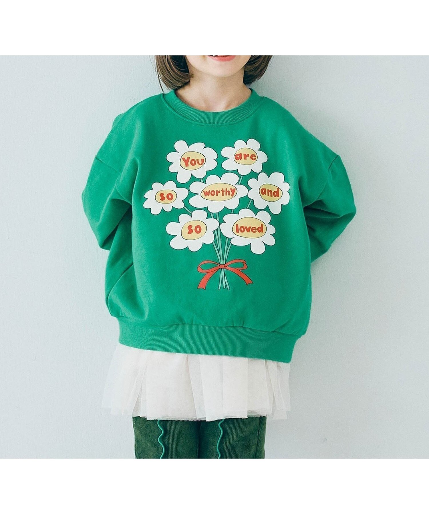 【エフオー オンラインストア/F.O.Online Store / KIDS】のイロチ買いしたいバリエーショングラフィック裏起毛トレーナー インテリア・キッズ・メンズ・レディースファッション・服の通販 founy(ファニー) 　ファッション　Fashion　キッズファッション　Fashion for Kids　おすすめ　Recommended / Our Picks　イラスト　Illustration　グラフィック　Graphic, Graphic Design　トレーナー　Sweatshirt, Trainer　グリーン|ID: prp329100004768848 ipo3291000000034720718