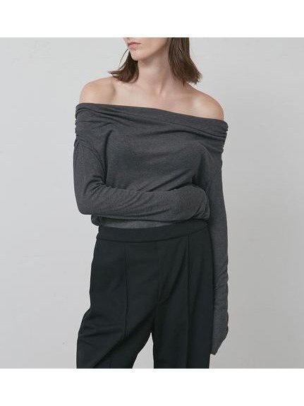 【スタイリング/styling】のオフショルダーカットトップス インテリア・キッズ・メンズ・レディースファッション・服の通販 founy(ファニー) 　ファッション　Fashion　レディースファッション　Fashion for Women　トップス・カットソー　Cut & Sew Tops　おすすめ　Recommended / Our Picks　ウォーム　Warm Fabric　スマート　Smart, Elegant　テレコ　Ribbed, Rib Stitch　人気　Popular, Best Seller　定番　Standard, Basic Item　DGRY[008]|ID: prp329100004768878 ipo3291000000034541045