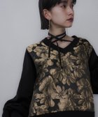 【ハレ/HARE】のストリングジャガードキリカエVネックトップス 人気、トレンドファッション・服の通販 founy(ファニー) ファッション Fashion レディースファッション Fashion for Women トップス・カットソー Cut & Sew Tops Vネックトップス V-Neck Tops / V-Cut Neckline Shirts ウェーブ Wavy Pattern クール Cool, Chic シューズ Shoes, Footwear シンプル Simple, Minimal ストリング String, Drawstring ストレート Straight, Straight Cut フェミニン Feminine, Girly フレア Flare, Flared プリーツ Pleats, Pleated 無地 Plain, Solid Color リボン Ribbon, Bow ワイド Wide, Wide Fit おすすめ Recommended / Our Picks thumbnail ゴールド×ブラック60|ID: prp329100004768951 ipo3291000000034612058