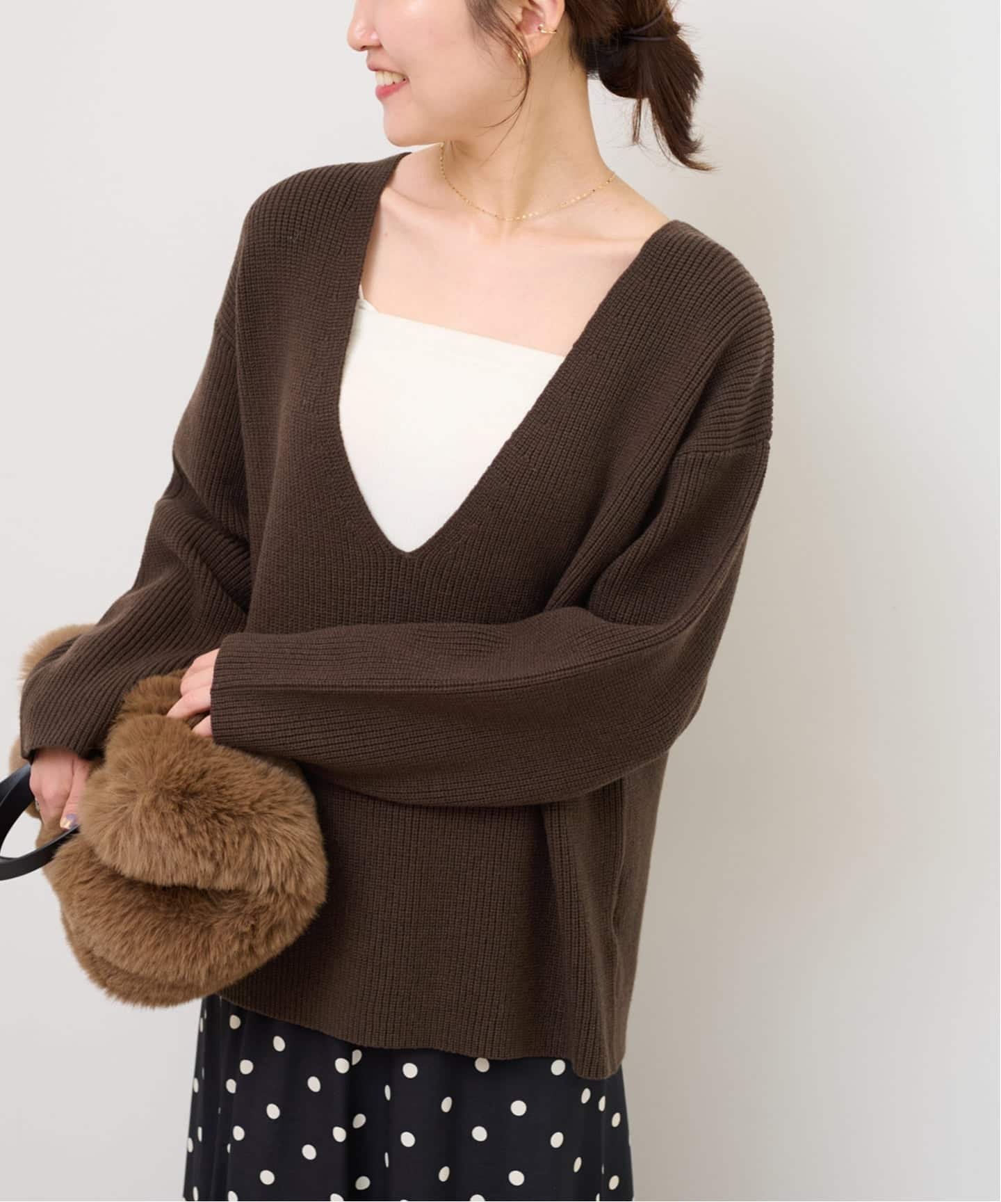 【ジャーナルスタンダード レリューム/JOURNAL STANDARD relume】の【MULTI FUNC+】Vネックプルオーバー 人気、トレンドファッション・服の通販 founy(ファニー) ファッション Fashion レディースファッション Fashion for Women トップス・カットソー Cut & Sew Tops カジュアルプルオーバー・ニットトップス Pullovers & Knit Tops / Casual Pullovers Vネックトップス V-Neck Tops / V-Cut Neckline Shirts 2025年 2025 2025-2026秋冬・A/W Autumn/Winter 2025–26 AW25–26 おすすめ Recommended / Our Picks インナー Innerwear カットソー Cut and Sewn Top セットアップ Set-Up, Coordinated Outfit 人気 Popular, Best Seller other-1|ID: prp329100004768965 ipo3291000000034719011