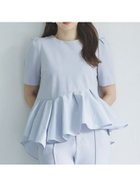 【スナイデル/SNIDEL】のペプラムカットソー 人気、トレンドファッション・服の通販 founy(ファニー) ファッション Fashion レディースファッション Fashion for Women トップス・カットソー Cut & Sew Tops カットソー・ベーシックTシャツ Cut-and-Sewn Tops / Stretch Tees & Basics カットソー Cut and Sewn Top 今季 This Season, Current Season ストレート Straight, Straight Cut スマート Smart, Elegant スリット Slit, Slit Detail セットアップ Set-Up, Coordinated Outfit タフタ Taffeta, Structured Fabric フォルム Silhouette, Form ペプラム Peplum, Flared Hem おすすめ Recommended / Our Picks thumbnail SAX[083]|ID: prp329100004769029 ipo3291000000034542165