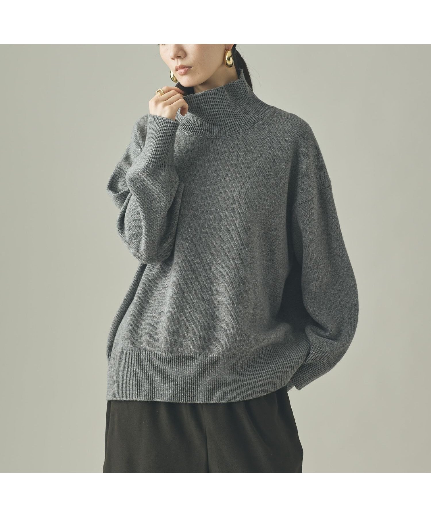 【カレンソロジー/Curensology】のウールカシミヤタートルネックニットプルオーバー インテリア・キッズ・メンズ・レディースファッション・服の通販 founy(ファニー) ファッション Fashion レディースファッション Fashion for Women トップス・カットソー Cut & Sew Tops ニット Knit Tops & Sweaters カジュアルプルオーバー・ニットトップス Pullovers & Knit Tops / Casual Pullovers タートルネック・ハイネックトップス Turtlenecks & High-Neck Tops エレガント 上品 Elegant タートルネック Turtleneck, High Neck ボトム Bottoms, Lower Wear マニッシュ Mannish, Boyish グレー|ID: prp329100004769096 ipo3291000000034542588