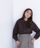 【ナチュラル ビューティー ベーシック/NATURAL BEAUTY BASIC】のスクエアカラーブラウス ダークブラウン1|ID: prp329100004769120 ipo3291000000034542797