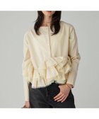 【バビロン/BABYLONE / KIDS】の【MARILYN MOON】 別注 2WAYブラウス 人気、トレンドファッション・服の通販 founy(ファニー) ファッション Fashion キッズファッション Fashion for Kids エレガント 上品 Elegant オーガンジー Organza Fabric デコルテ Décolleté, Neckline フリル Frill, Ruffle 別注 Limited Edition, Custom Order 羽織 Haori, Light Jacket モダン Modern, Contemporary 再入荷 Restock / Back in Stock 2025年 2025 2025-2026秋冬・A/W Autumn/Winter 2025–26 AW25–26 thumbnail ベージュ55|ID: prp329100004769141 ipo3291000000034543053