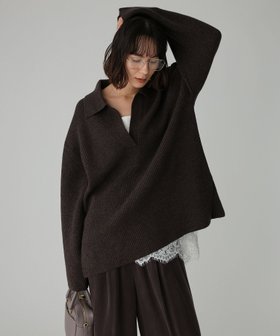 【バビロン/BABYLONE / KIDS】のスキッパーミドルゲージニットプルオーバー 人気、トレンドファッション・服の通販 founy(ファニー) ファッション Fashion キッズファッション Fashion for Kids トップス・カットソー Cut & Sew Tops スキッパー Skipper, Open Collar 再入荷 Restock / Back in Stock |ID:prp329100004769153