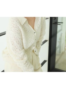 【ミースロエ/MIESROHE】のアルパカ混シャツニットカーデ 人気、トレンドファッション・服の通販 founy(ファニー) ファッション Fashion レディースファッション Fashion for Women トップス・カットソー Cut & Sew Tops ニット Knit Tops & Sweaters シャツ・ブラウス・オフィスカジュアル Elegant Blouses & Button-Ups スマート Smart, Elegant トレンド Trend, Trending Now レース Lace, Lace Fabric ロマンティック Romantic, Feminine Style |ID:prp329100004769159