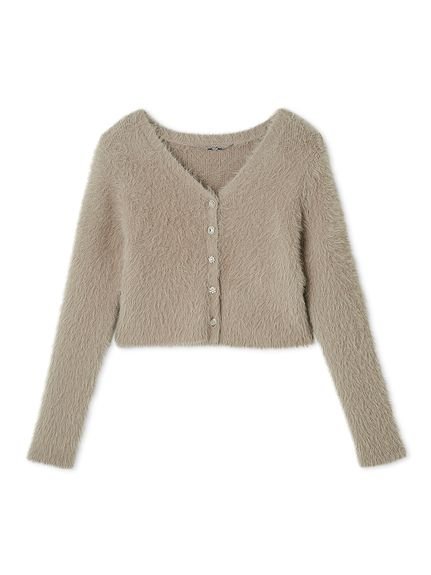 【セルフォード/CELFORD】のフェザーヤーンビジュー釦カーディガン インテリア・キッズ・メンズ・レディースファッション・服の通販 founy(ファニー) 　ファッション　Fashion　レディースファッション　Fashion for Women　トップス・カットソー　Cut & Sew Tops　カーディガン・羽織り　Layered Style Cardigans　おすすめ　Recommended / Our Picks　カーディガン　Cardigan, Knitwear　ストレート　Straight, Straight Cut　スマート　Smart, Elegant　デコルテ　Décolleté, Neckline　ビジュー　Bijou, Jewel-like Accent　フェザーヤーン　Feather Yarn, Fluffy Yarn　フロント　Front, Front Design　リュクス　Luxury, Elegant, High-End, Chic　羽織　Haori, Light Jacket　MOC[056]|ID: prp329100004769183 ipo3291000000034937484