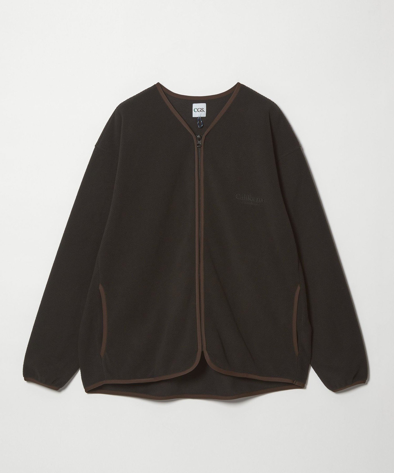 【ビューティ&ユース ユナイテッドアローズ/BEAUTY&YOUTH / UNITED ARROWS】のCGS. ポップコーン フリース ジップ カーディガン インテリア・キッズ・メンズ・レディースファッション・服の通販 founy(ファニー) 　ファッション　Fashion　レディースファッション　Fashion for Women　トップス・カットソー　Cut & Sew Tops　カーディガン・羽織り　Layered Style Cardigans　カーディガン　Cardigan, Knitwear　ジップ　Zip, Zipper　ミドル　Middle Length, Mid Height　リラックス　Relax, Relaxed Fit　ワンポイント　One Point, Statement Accent　羽織　Haori, Light Jacket　BLACK|ID: prp329100004769186 ipo3291000000034543425