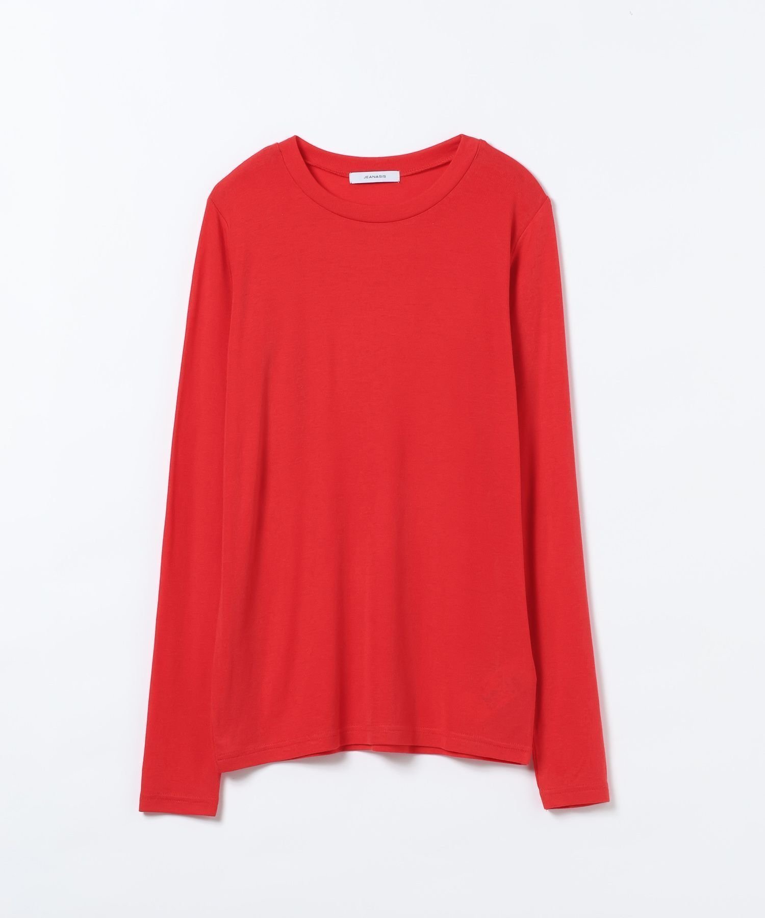 【ジーナシス/JEANASiS】のシルキータッチクルーLS TEE インテリア・キッズ・メンズ・レディースファッション・服の通販 founy(ファニー) 　ファッション　Fashion　レディースファッション　Fashion for Women　インナー　Innerwear　カーディガン　Cardigan, Knitwear　シルク　Silk, 100% Silk　ジャケット　Jacket, Outerwear　ベーシック　Basic, Essential　長袖　Long Sleeve, Full Sleeve　レッド|ID: prp329100004769205 ipo3291000000034729871