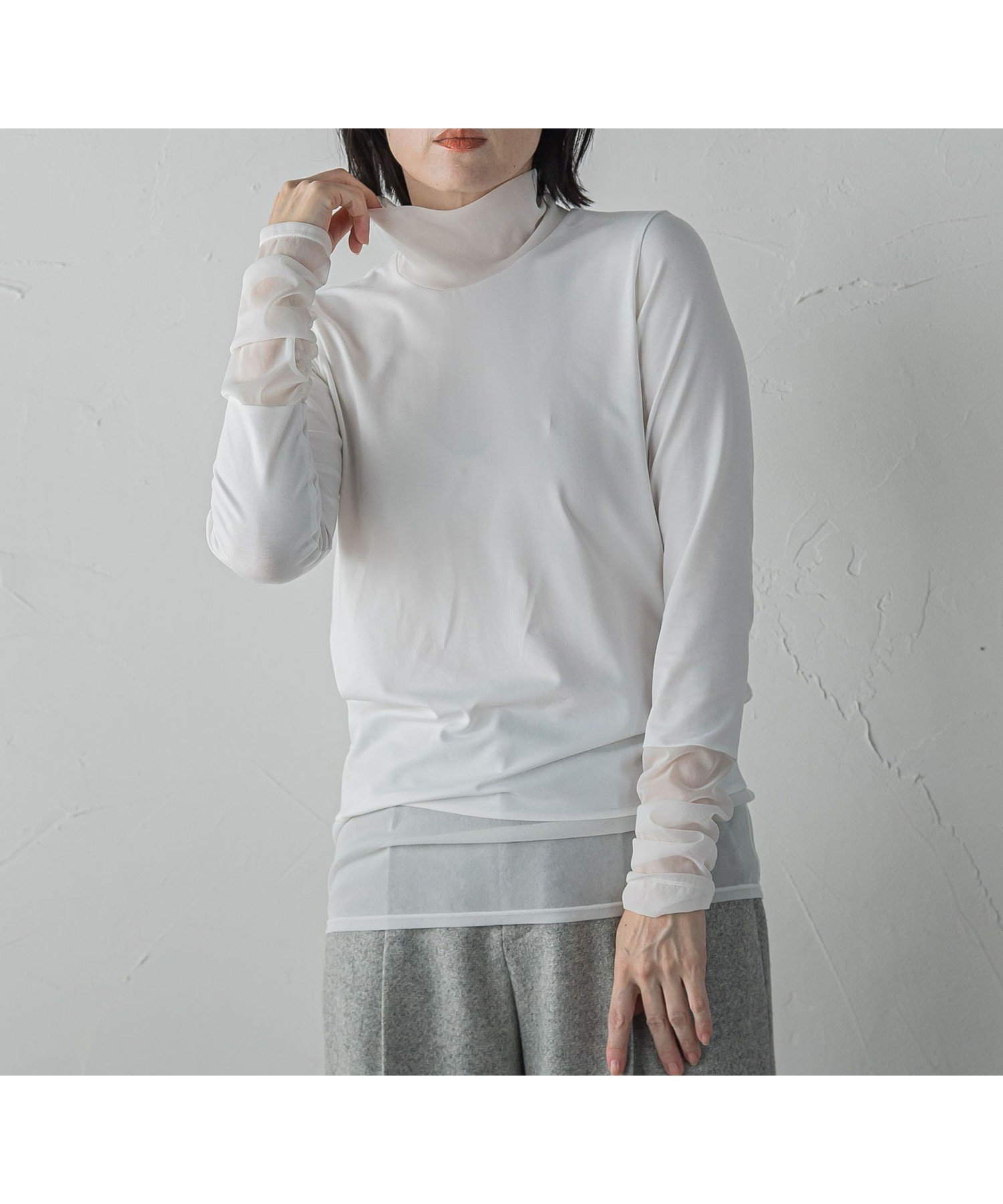 【ラ エフ/Laf…】のシアー切り替えカットソー 人気、トレンドファッション・服の通販 founy(ファニー) ファッション Fashion レディースファッション Fashion for Women トップス・カットソー Cut & Sew Tops カットソー・ベーシックTシャツ Cut-and-Sewn Tops / Stretch Tees & Basics インナー Innerwear 秋 Autumn カットソー Cut and Sewn Top シアー Sheer, See-Through シルケット Silket, Silky Cotton シンプル Simple, Minimal ジャケット Jacket, Outerwear ジョーゼット Georgette, Semi-Sheer Fabric ストレッチ Stretch, Stretchy Fabric ハイネック High Neck, Mock Neck A/W・秋冬 Autumn/Winter おすすめ Recommended / Our Picks エレガント 上品 Elegant 2025年 2025 2025-2026秋冬・A/W Autumn/Winter 2025–26 AW25–26 other-1|ID: prp329100004769206 ipo3291000000034543549