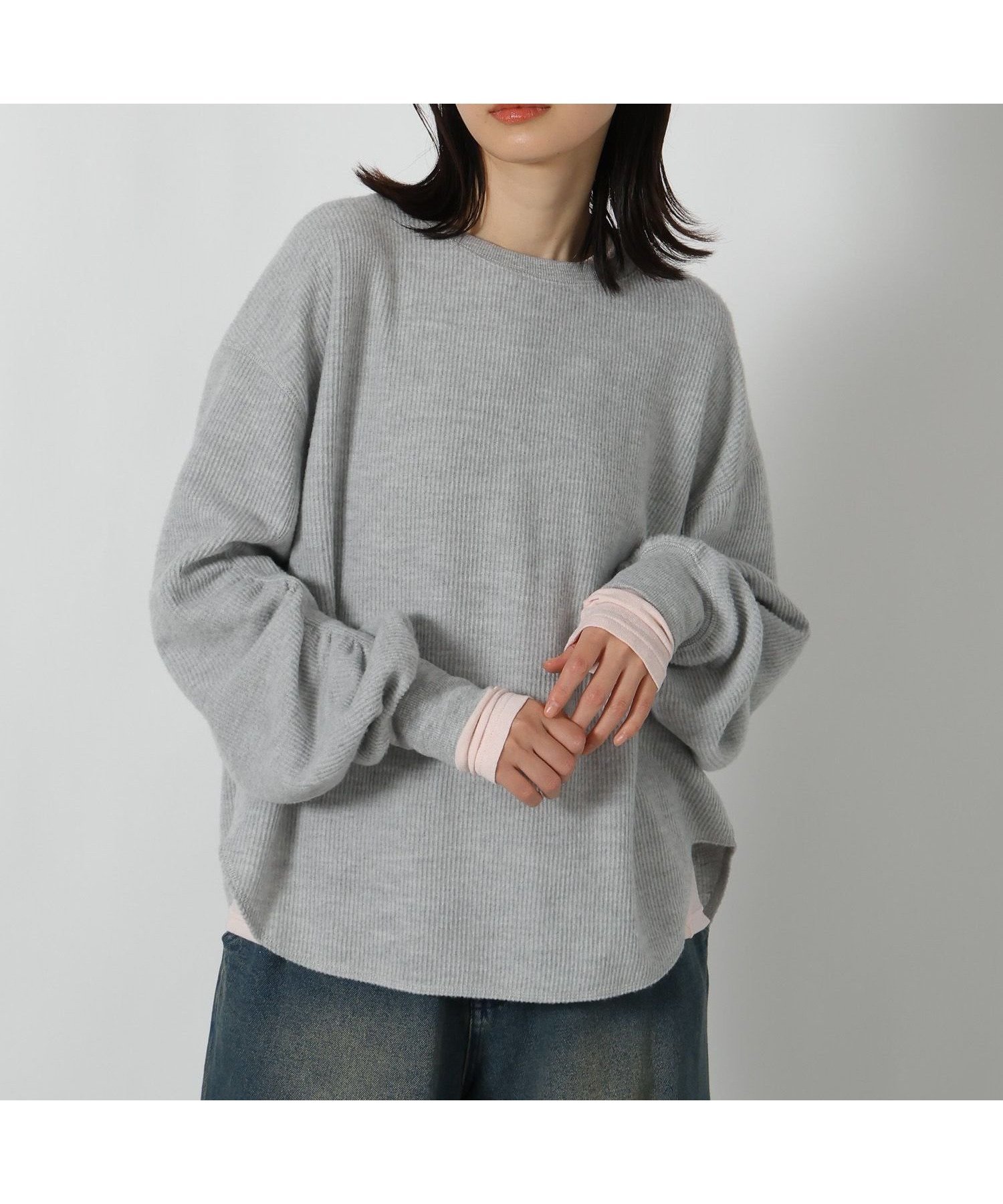 【ラコレ/LAKOLE】の袖シャーリングプルオーバー長袖 インテリア・キッズ・メンズ・レディースファッション・服の通販 founy(ファニー) ファッション Fashion レディースファッション Fashion for Women トップス・カットソー Cut & Sew Tops カジュアルプルオーバー・ニットトップス Pullovers & Knit Tops / Casual Pullovers おすすめ Recommended / Our Picks インナー Innerwear カットソー Cut and Sewn Top サロペット Overalls, Salopette シャーリング Shirring, Ruched ボトム Bottoms, Lower Wear ラウンド Round, Round Neck リラックス Relax, Relaxed Fit 長袖 Long Sleeve, Full Sleeve 杢グレー|ID: prp329100004769466 ipo3291000000034586790