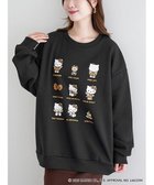 【ルディックパーク/LUDIC PARK】のハローキティ9連トレーナー 人気、トレンドファッション・服の通販 founy(ファニー) ファッション Fashion レディースファッション Fashion for Women おすすめ Recommended / Our Picks お家時間・ステイホーム Stay Home / At Home ショルダー Shoulder, Shoulder Strap デニム Denim, Jeans Material トレーナー Sweatshirt, Trainer ドロップ Drop Shoulder, Dropped Style プリント Print, Printed Pattern リボン Ribbon, Bow レオパード Leopard, Animal Print thumbnail 黒|ID: prp329100004769479 ipo3291000000034588112