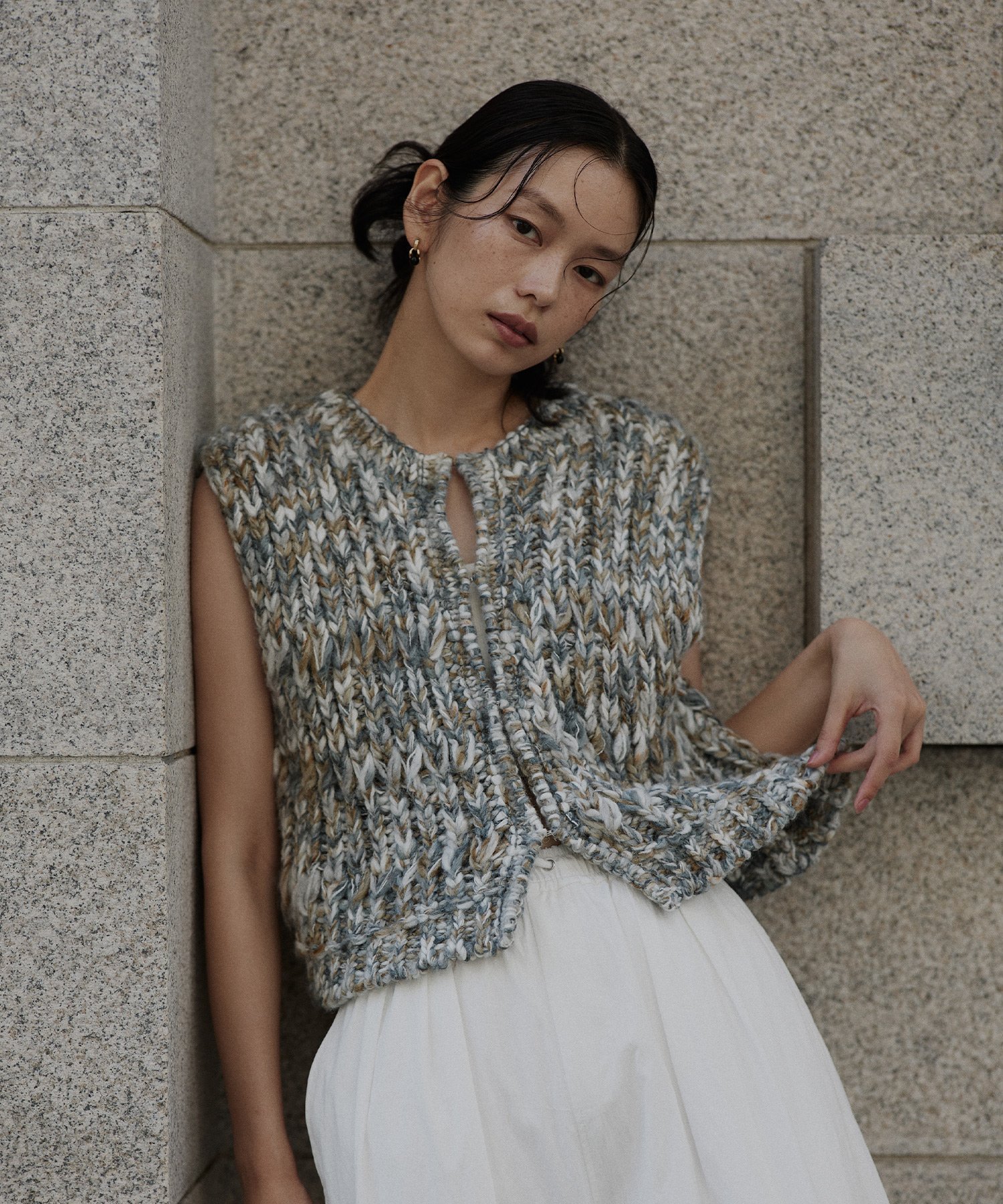 【ヘラム/hellam】のミックスニットベスト 人気、トレンドファッション・服の通販 founy(ファニー) 　ファッション　Fashion　レディースファッション　Fashion for Women　アウター　Coat / Outerwear Collection　トップス・カットソー　Cut & Sew Tops　ニット　Knit Tops & Sweaters　ベスト&ジレ / 重ね着スタイル　Vests & Gilets　ベスト　Vest, Waistcoat　ミックス　Mix, Mixed Style　 other-1|ID: prp329100004769545 ipo3291000000034871677