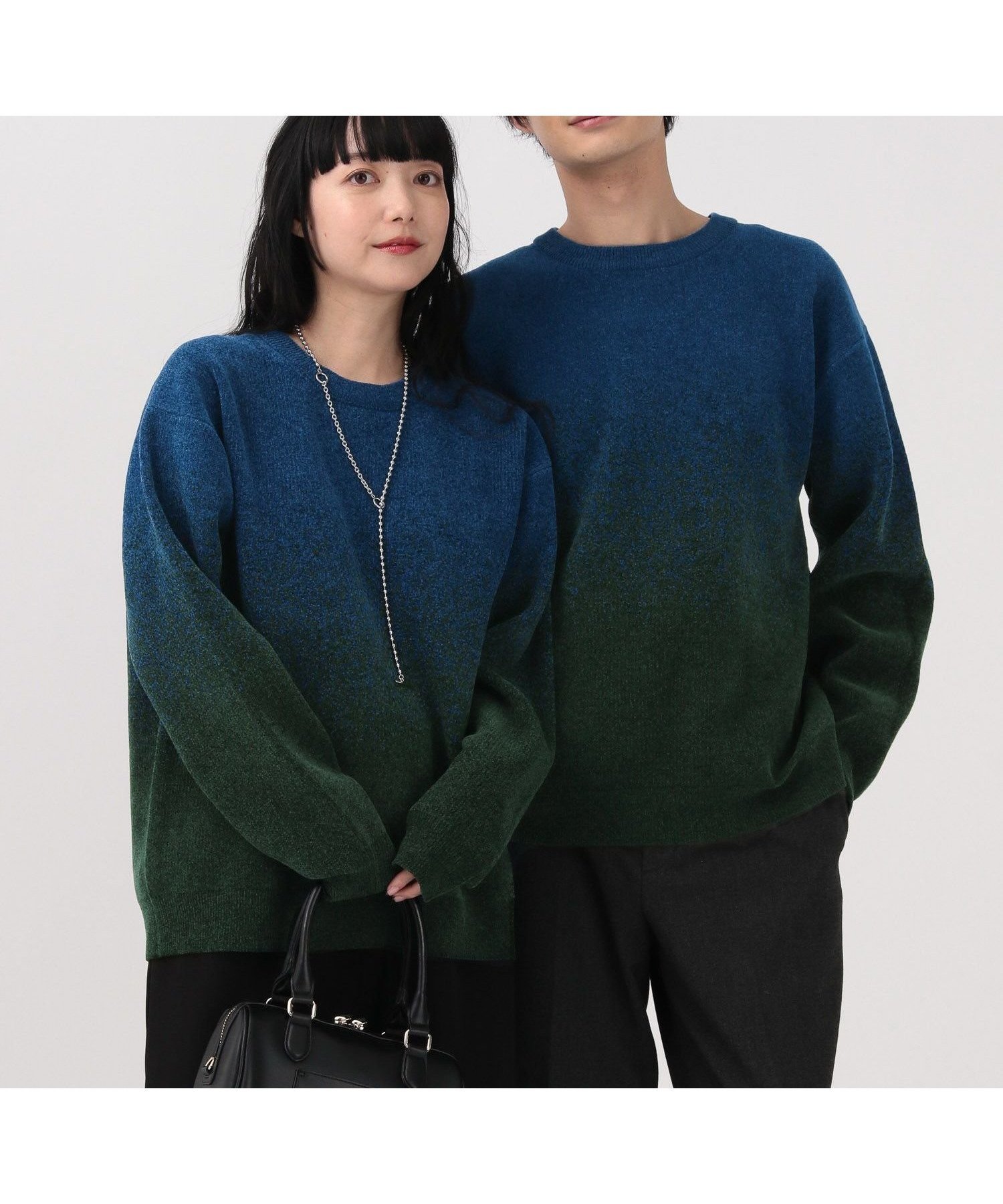 【グローバルワーク/GLOBAL WORK】のやわらかリッチモールニット/柄/581135 人気、トレンドファッション・服の通販 founy(ファニー) 　ファッション　Fashion　レディースファッション　Fashion for Women　トップス・カットソー　Cut & Sew Tops　ニット　Knit Tops & Sweaters　おすすめ　Recommended / Our Picks　なめらか　Smooth, Silky Texture　グラデーション　Gradient, Ombre　冬　Winter / This Winter　 other-1|ID: prp329100004769570 ipo3291000000034547740