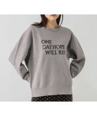 【グローバルワーク/GLOBAL WORK】のモールニットアソートロゴプルオーバー/581163 人気、トレンドファッション・服の通販 founy(ファニー) ファッション Fashion レディースファッション Fashion for Women トップス・カットソー Cut & Sew Tops ニット Knit Tops & Sweaters カジュアルプルオーバー・ニットトップス Pullovers & Knit Tops / Casual Pullovers ジャカード／ジャガード Jacquard, Woven Pattern スウェット / スエット Sweatshirt, Sweatwear ダブル Double, Double-Breasted ベロア Velour, Soft Velvet thumbnail ライトグレー12|ID: prp329100004769583 ipo3291000000034723935