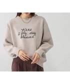 【グローバルワーク/GLOBAL WORK】のモールニットアソートロゴプルオーバー/581163 人気、トレンドファッション・服の通販 founy(ファニー) ファッション Fashion レディースファッション Fashion for Women トップス・カットソー Cut & Sew Tops ニット Knit Tops & Sweaters カジュアルプルオーバー・ニットトップス Pullovers & Knit Tops / Casual Pullovers ジャカード／ジャガード Jacquard, Woven Pattern スウェット / スエット Sweatshirt, Sweatwear ダブル Double, Double-Breasted ベロア Velour, Soft Velvet thumbnail ライトグレージュ51|ID: prp329100004769583 ipo3291000000034723937