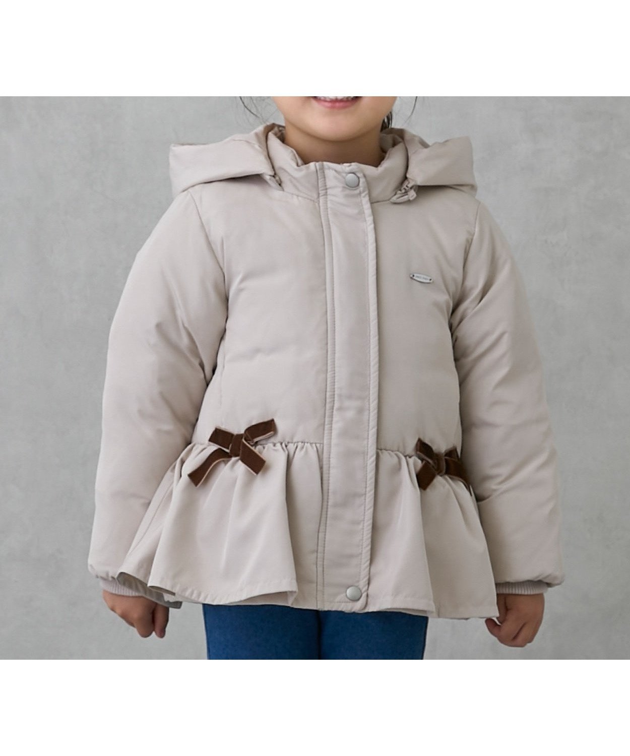 【ナルミヤ オンライン/NARUMIYA ONELINE / KIDS】の【あったか】ペプラムダウンジャケット 人気、トレンドファッション・服の通販 founy(ファニー) 　ファッション　Fashion　キッズファッション　Fashion for Kids　アウター　Coat Outerwear /Kids　ギャザー　Gathered, Ruffled　ジップ　Zip, Zipper　ジャケット　Jacket, Outerwear　ダウン　Down, Puffer　ベロア　Velour, Soft Velvet　ペプラム　Peplum, Flared Hem　ポケット　Pocket, Pocket Detail　ラベンダー　Lavender　リボン　Ribbon, Bow　 other-1|ID: prp329100004769632 ipo3291000000034889937