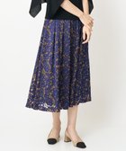 【クリスチャン オジャール/CHRISTIAN AUJARD】のセットアップ対応 フラワーオパールプリントスカート ネイビー×ブラウン|ID: prp329100004769721 ipo3291000000034549565