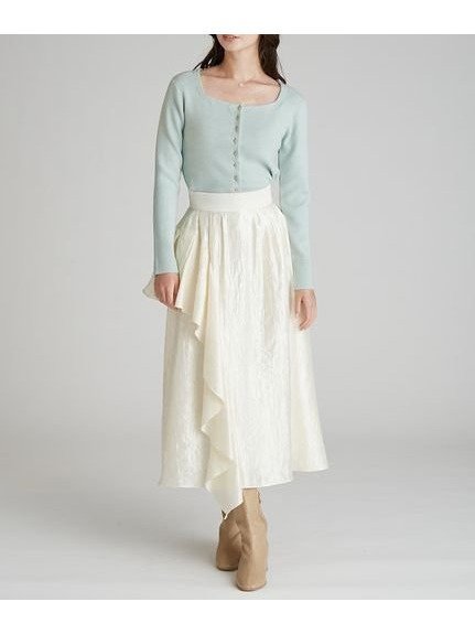 【セルフォード/CELFORD】の【ウォッシャブル】シャイニーアシンメトリースカート 人気、トレンドファッション・服の通販 founy(ファニー) 　ファッション　Fashion　レディースファッション　Fashion for Women　スカート　Skirts　アシンメトリー　Asymmetrical Style　ウォッシャブル　Machine Washable　クラッシュ　Distressed, Crashed Style　サテン　Satin, Glossy Fabric　シンプル　Simple, Minimal　スマート　Smart, Elegant　フリル　Frill, Ruffle　エレガント 上品　Elegant　冬　Winter / This Winter　 other-1|ID: prp329100004769760 ipo3291000000034586925